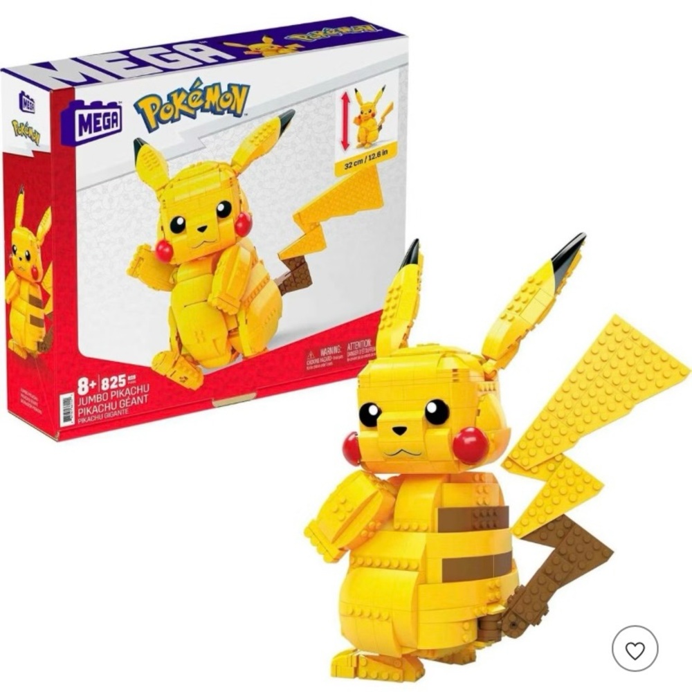 Pokémon Jumbo Pikachu Mega Building Set - Yellow 12.6inch